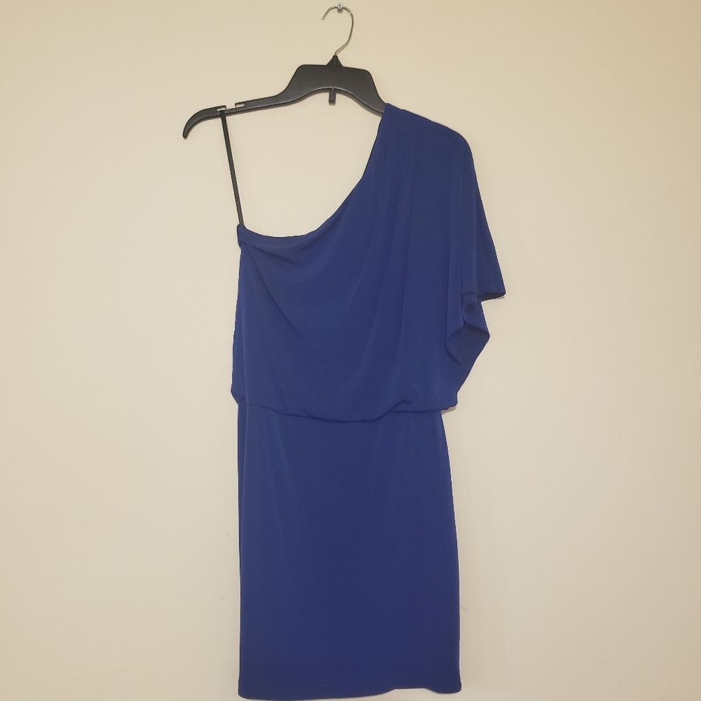 Blue One-Shoulder Dress